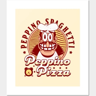 Peppino Pizza Emblem Posters and Art